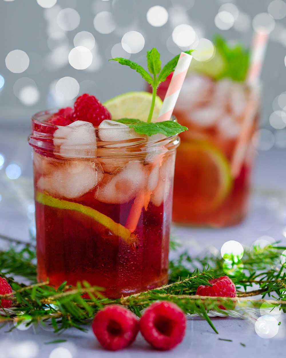 Pomegranate Kombucha Mojito