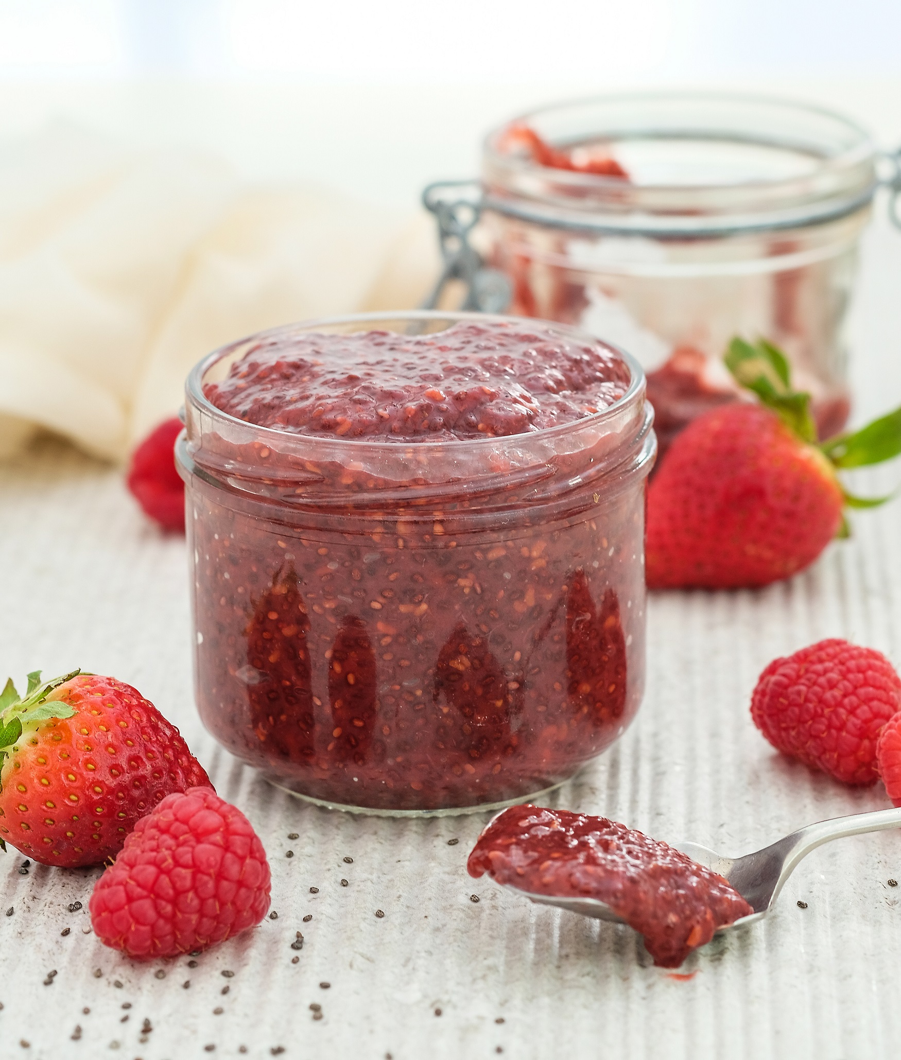 Raspberry & Strawberry Chia Jam