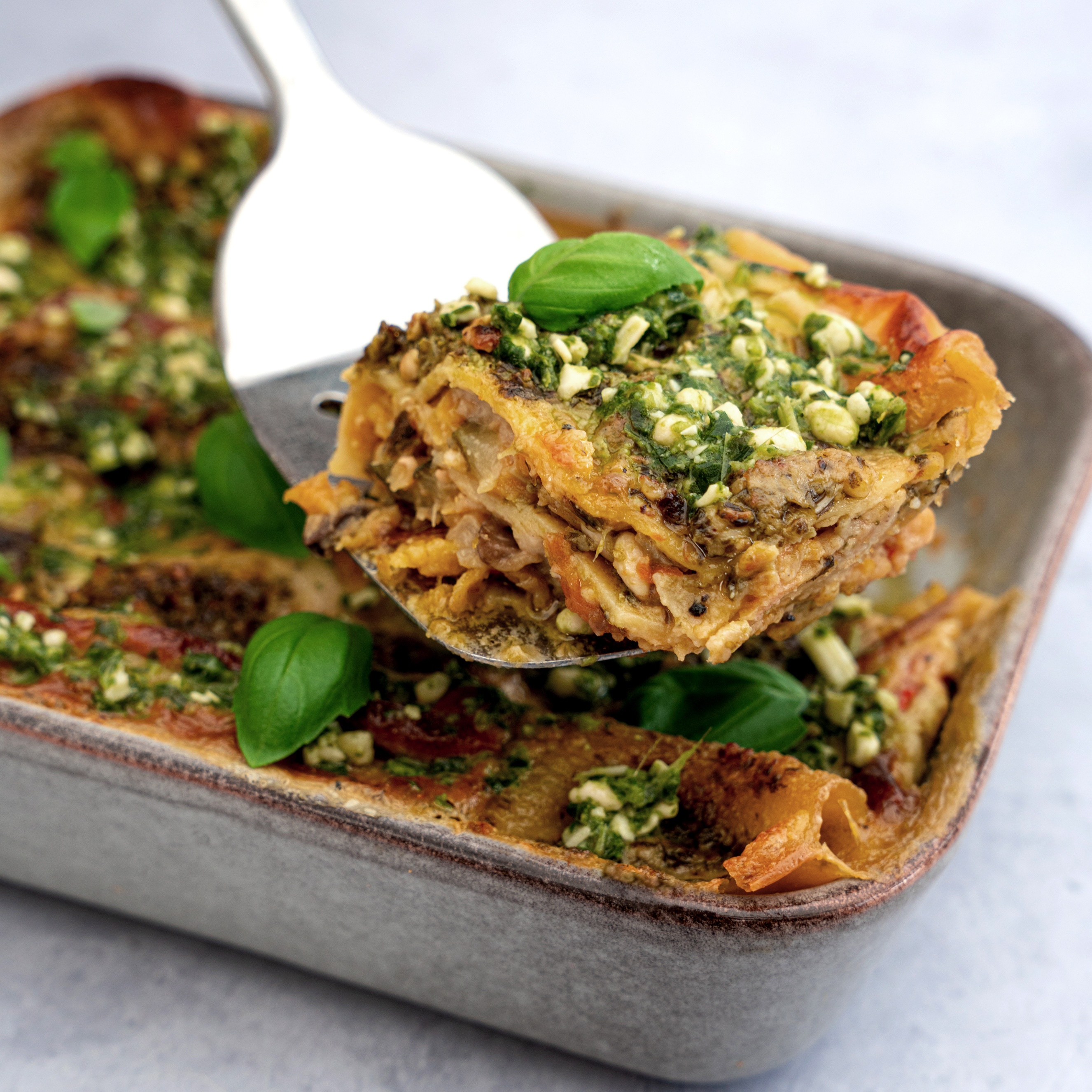 profusion organic high protein lasagne with homemade pesto