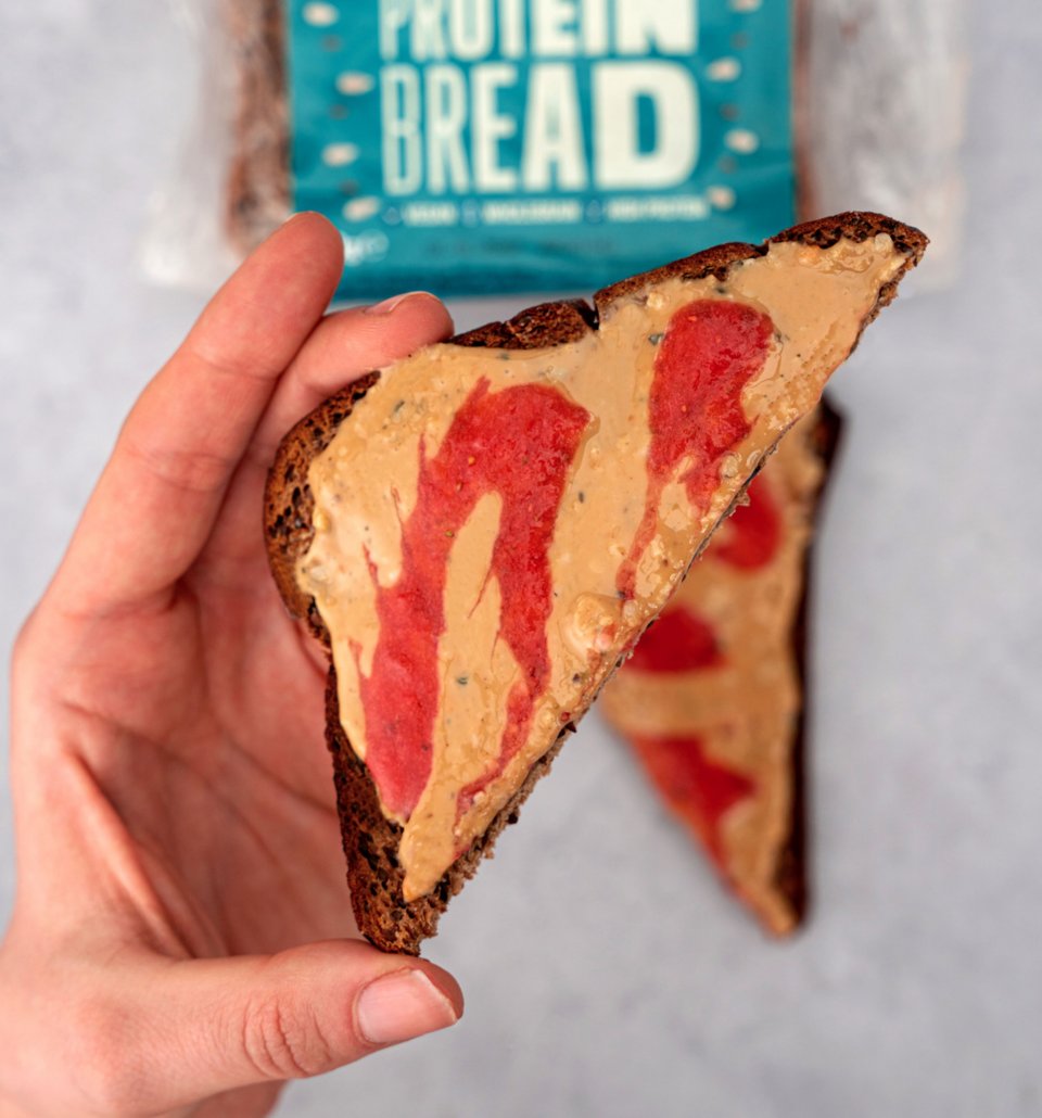 Profusion organic vegan high protein peanut butter and jelly toast