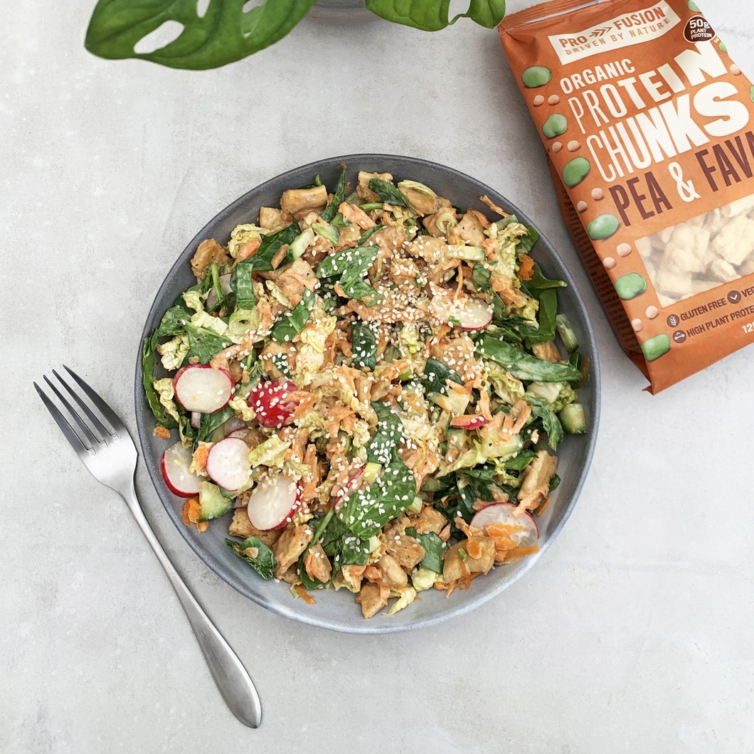 Crunchy Thai Salad with Protein Chunks