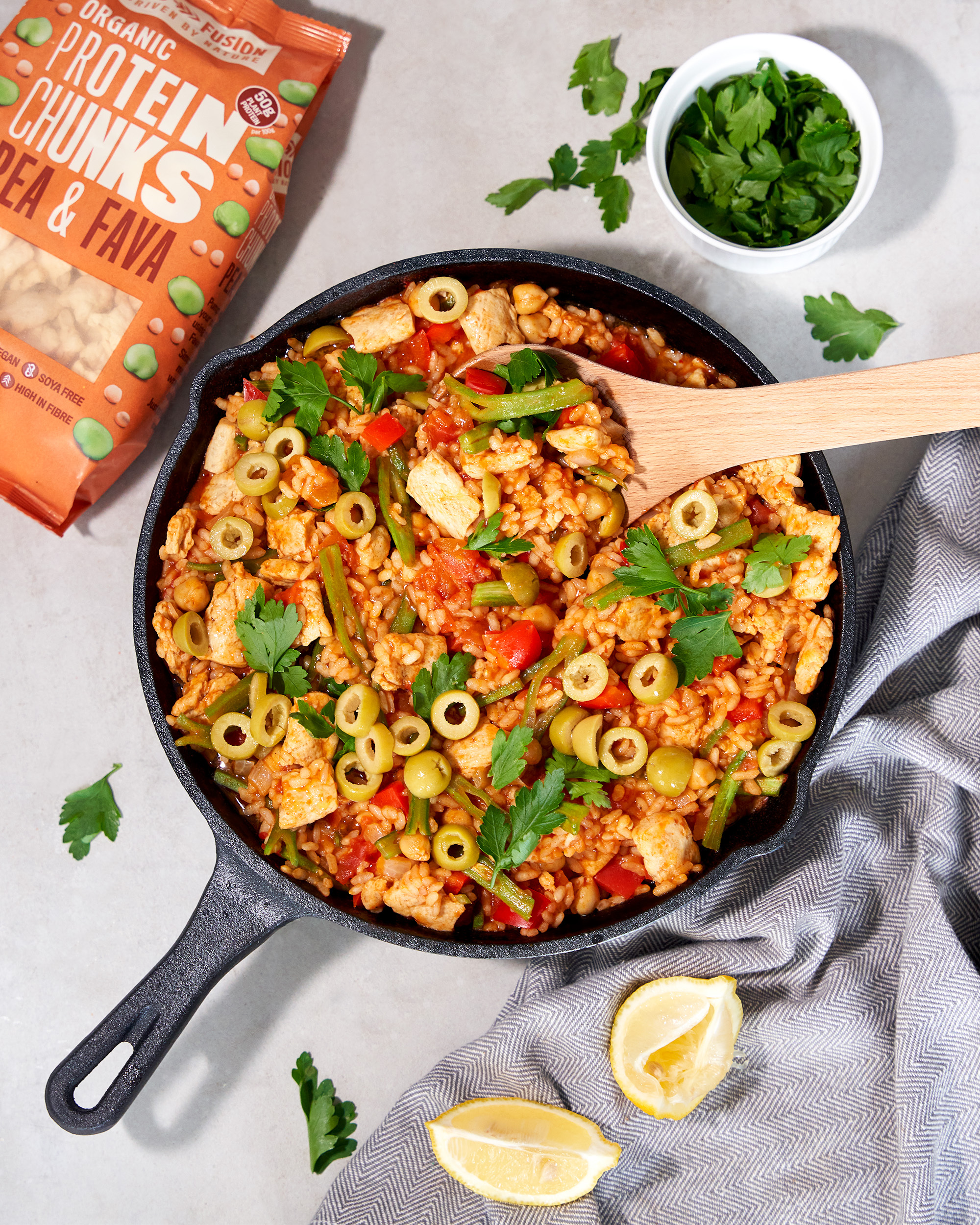 Easy Plant-based Protein Paella
