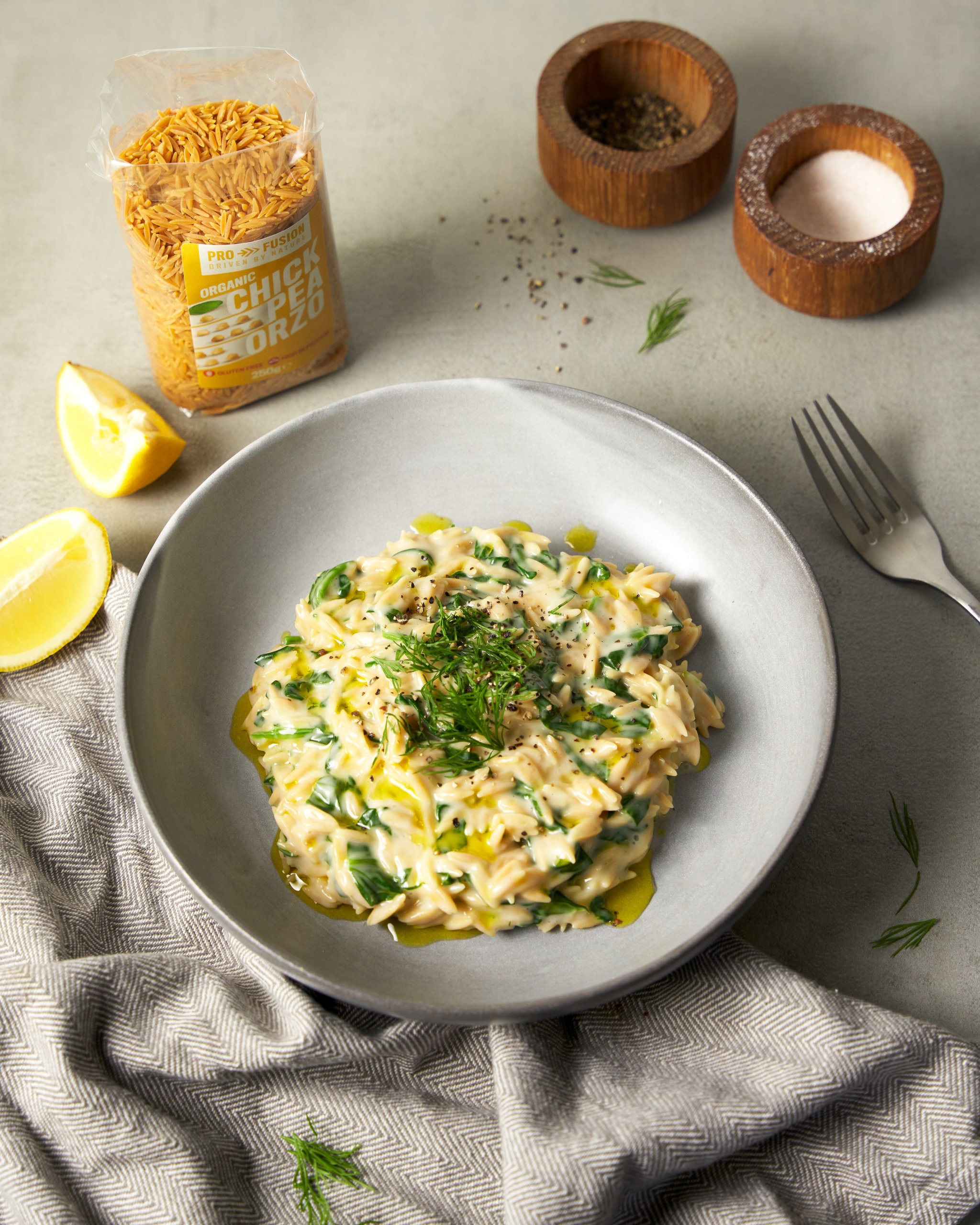 One Pot Vegan Creamy Spinach Orzo