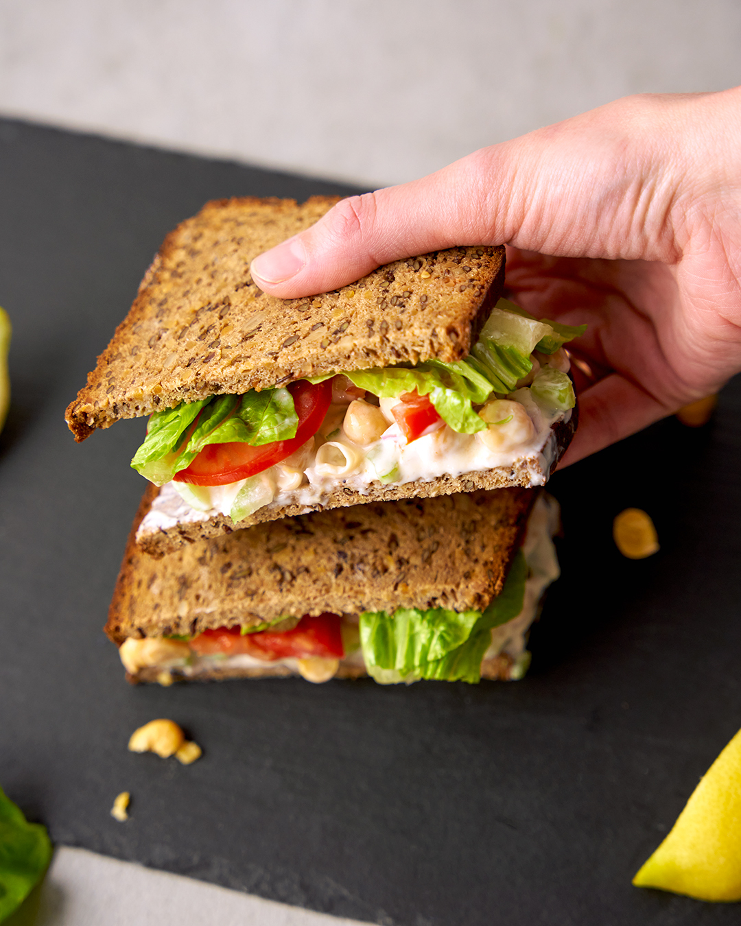 Quick and Easy Protein Chickpea ‘Tuna’ Salad Sandwich