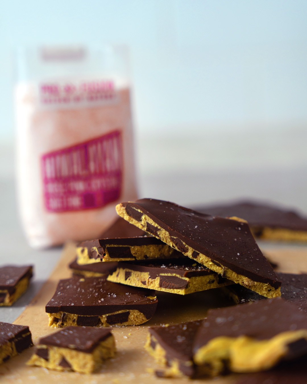 High Protein Cookie Dough Bark
