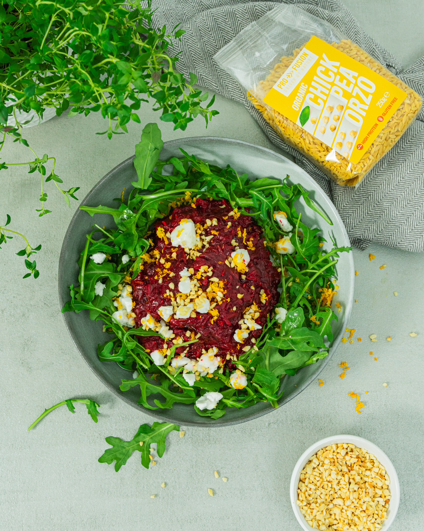 One-Pot Protein Orzo and Beetroot