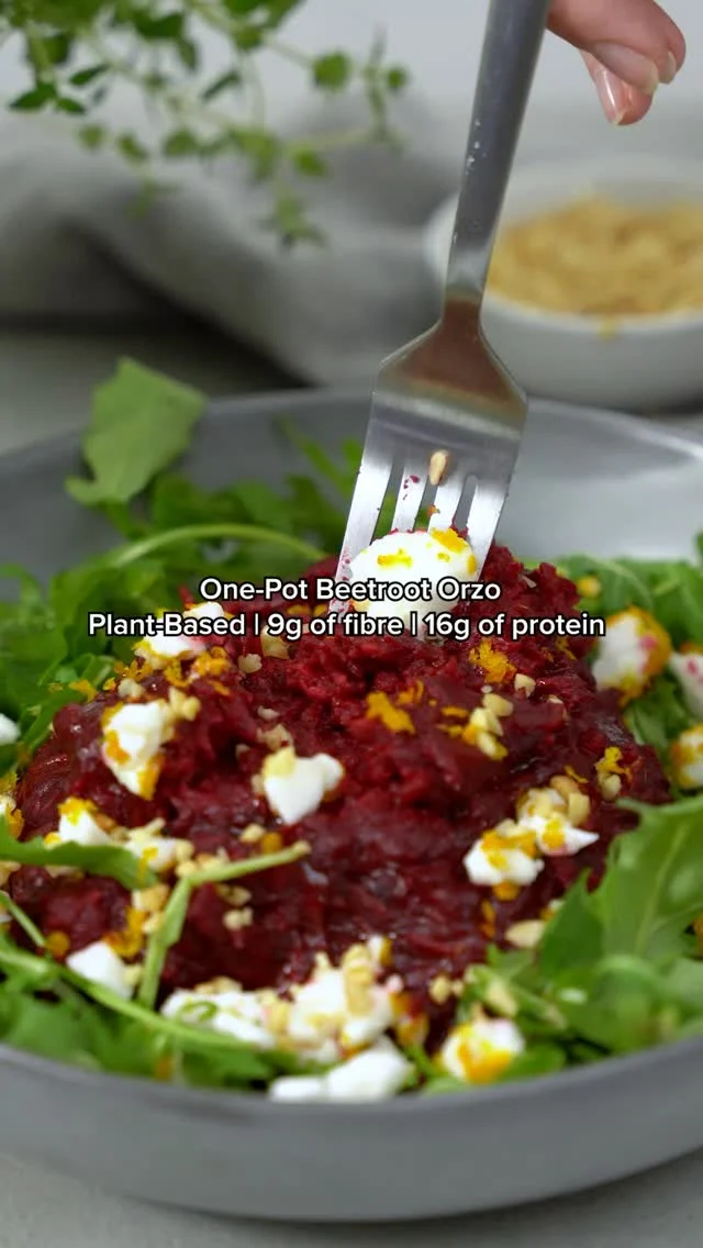 In need of a new recipe that is packed with protein and great for salad season? Well this protein orzo with beetroot, thyme and orange dish is the perfect thing for you. 💪

🍲 650g beetroot, peeled and grated
🍲 300g Profusion Chickpea Orzo
🍲 A handful of fresh thyme
🍲 3 cloves of garlic, finely chopped
🍲 1 tbsp balsamic vinegar
🍲 2 tbsp olive oil
🍲 850ml water
🍲 ½ vegetable stock cube
To serve:
🍲 Zest of a small orange
🍲 A handful of fresh rocket
🍲 100g plant-based feta
🍲 A handful of toasted chopped hazelnuts
🍲 A drizzle of olive oil

In a large saucepan, place the grated beetroot, orzo, thyme, garlic and balsamic vinegar, oil, water and stock cube. Heat the pan over a high heat and bring to a boil, then simmer for 10 minutes or until the orzo is cooked and water has been absorbed. Stir continuously so that the orzo doesn’t stick to the bottom.
Once the orzo is cooked,serve and top the dish with some orange zest. Fresh rocket, feta, toasted hazelnuts and a drizzle of oil.

Save this recipe and be the star of the show at any BBQ or picnics. 🧺

#beetrootorzo #orzosalad #proteinpacked #proteinrecipe #plantbasedprotein